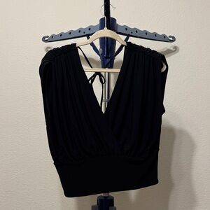 Express Black V-Neck Blouse